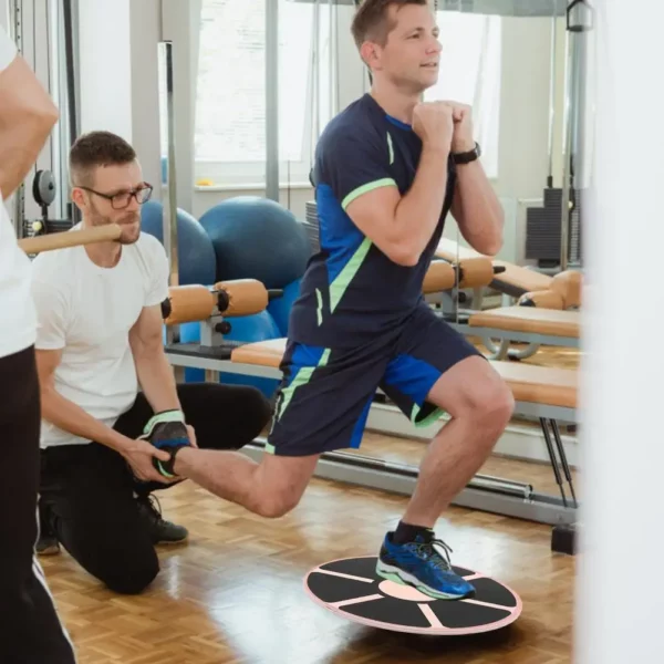 Planche d'équilibre en bois non ald, disque robuste, entraînement à l'équilibre, entraînement à la taille, planche de yoga torsadée, exercice de gym, équipements de fitness – Image 6
