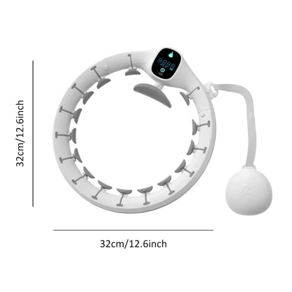 Cerceaux Hula Circle pondérés pour adultes, perte de poids, grande taille, exercice intelligent, 2 en 1, réglables avec poignées, nœuds amovibles – Image 6