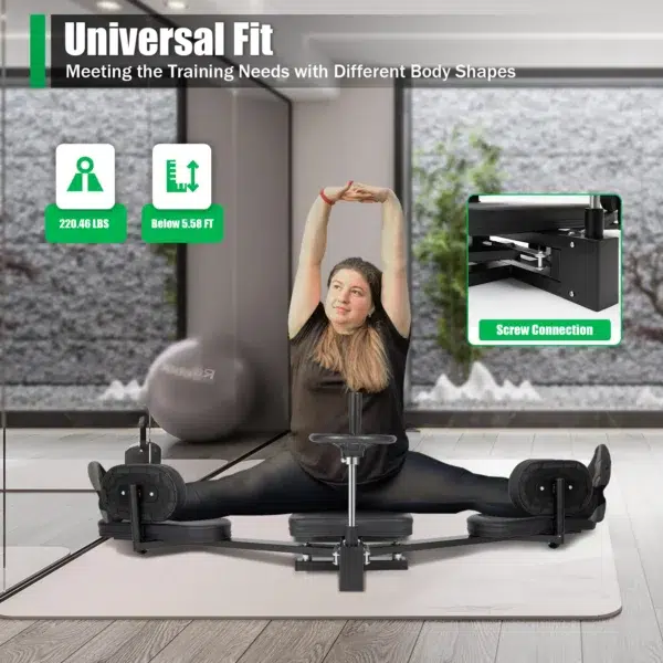 Civière de jambe de fitness, équipement d'entraînement sportif, machine d'étirement de flexibilité, 3 barres, 100kg, ballet, yoga, exercice de gym à domicile – Image 2
