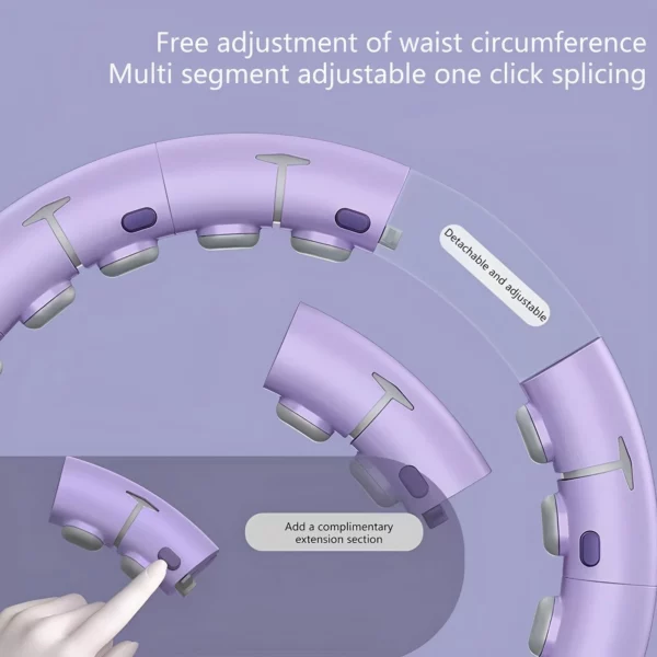 Cerceau de fitness intelligent pour adultes et débutants, cercle d'exercice lesté avec balle et compteur, idéal pour le massage – Image 4