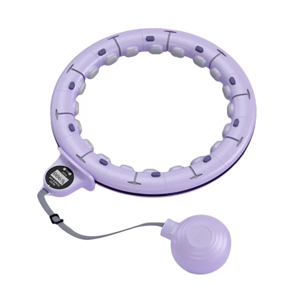 Cerceau de fitness intelligent pour adultes et débutants, cercle d'exercice lesté avec balle et compteur, idéal pour le massage – Image 6