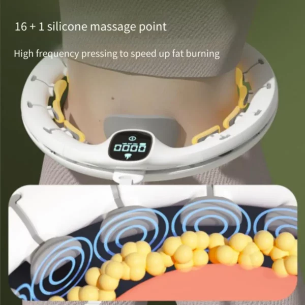 Cerceaux Hula Circle pondérés pour adultes, perte de poids, grande taille, exercice intelligent, 2 en 1, réglables avec poignées, nœuds amovibles – Image 2