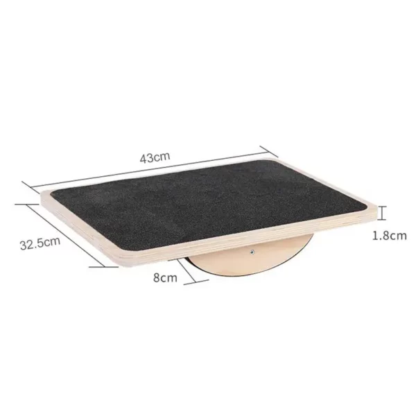 Planche d'équilibre en bois professionnelle, planche à bascule d'équilibrage, niveau d'entraînement, exercice d'équilibre, équipement de fitness, sous le bureau – Image 6