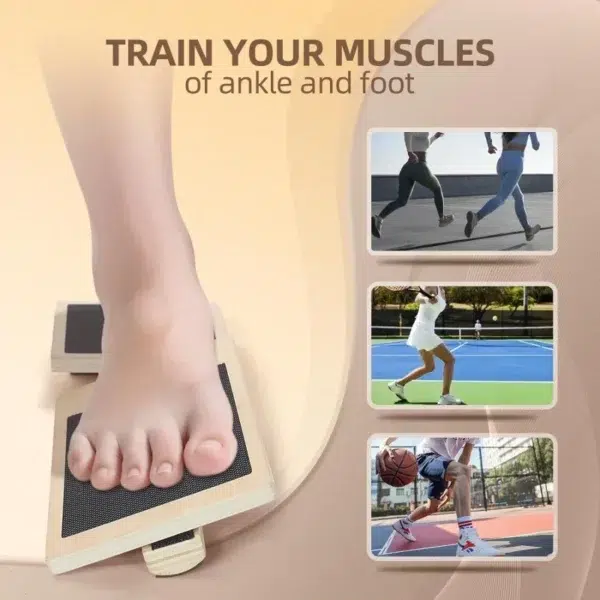 Planche d'équilibre pour jambe unique, renforcement des pieds, planche oscillante coordonnante pour entorse, rinçage, exercices de Piling.org, posture – Image 2