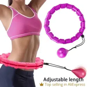 Cerceaux de dehors Réglables, 32/20/24/28 Sections, Poignées Amovibles pour Exercices de Taille Abdominale, Énergie Hoola, Entraînement Fitness, Perte de Poids