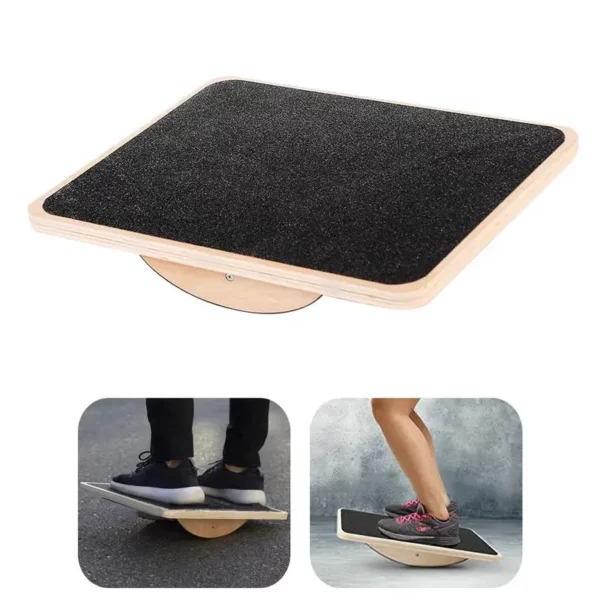 Planche d'équilibre oscillante en bois, exercices d'entraînement, planche à bascule d'équilibre, niveau d'entraînement, exercice de gymnastique, équipements de fitness – Image 2