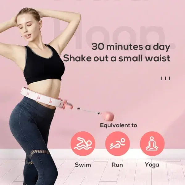 Cerceau de dehors Intelligent Réglable avec Balle de Énergie, Comptage, Fitness, Taille Fine, Anneau Abdominal, Cercle d'Exercice, Outil d'Entraînement à Domicile – Image 6