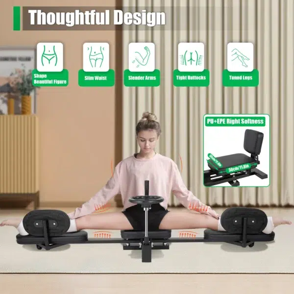 Civière de jambe de fitness, équipement d'entraînement sportif, machine d'étirement de flexibilité, 3 barres, 100kg, ballet, yoga, exercice de gym à domicile