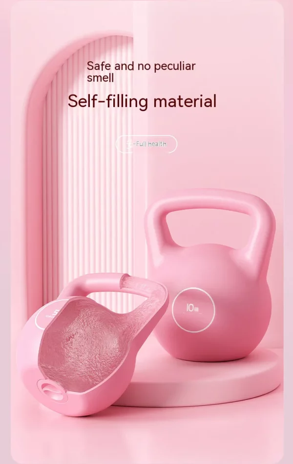 PE-Kettlebell rempli d'eau pour hommes et femmes, fitness à domicile, musculation, yoga, entraînement des hanches, squat de sport – Image 3